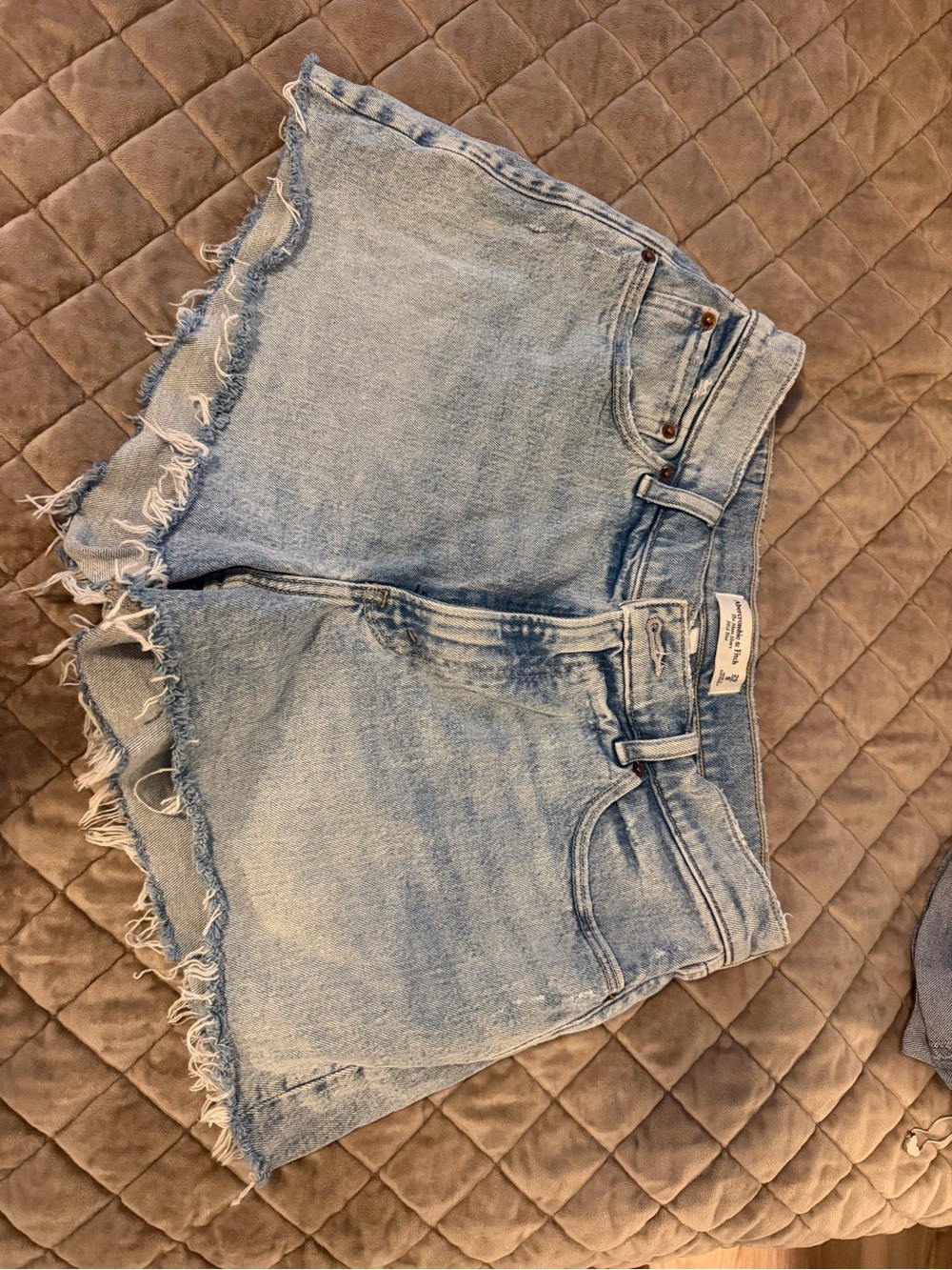 Abercrombie & Fitch Light Blue Mom Shorts